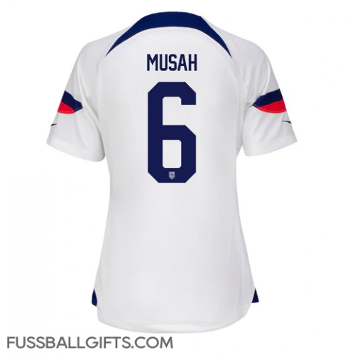 Vereinigte Staaten Yunus Musah #6 Fußballbekleidung Heimtrikot Damen WM 2022 Kurzarm